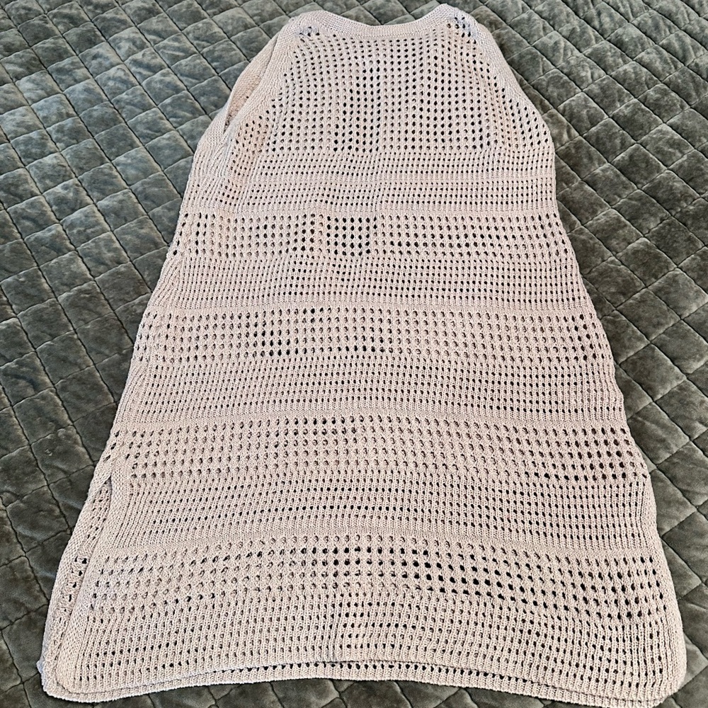 Cream Crochet Swim Cover-Up